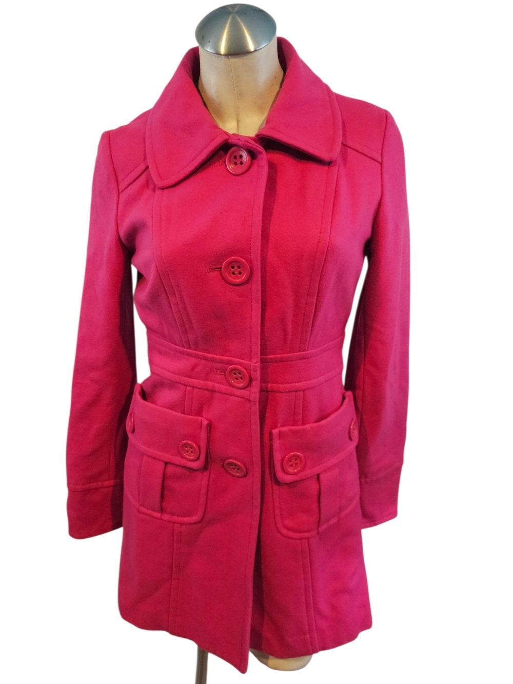 Tulle Anthropologie Size S Coat Wool Blend Lined Pink